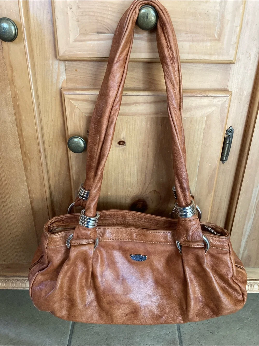 VTG L’Artigiano Brown Leather Shoulder Bag